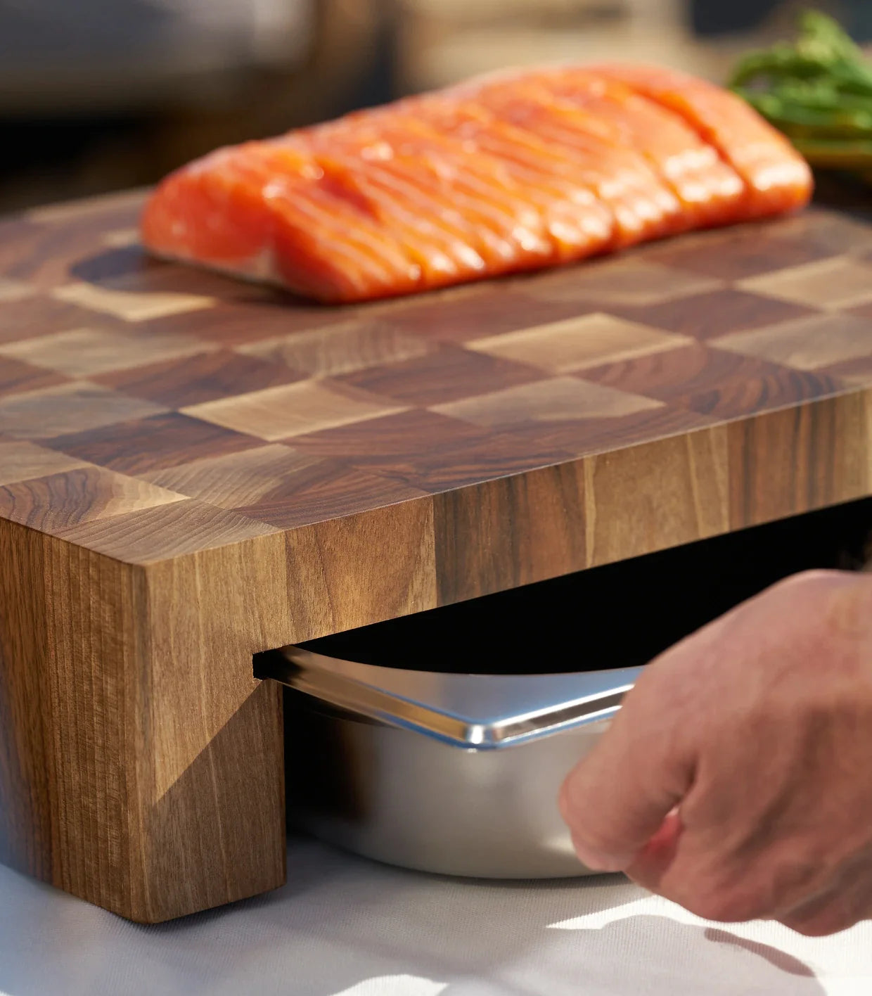 American Walnut Cutting Board With Tray Large 24"x14"