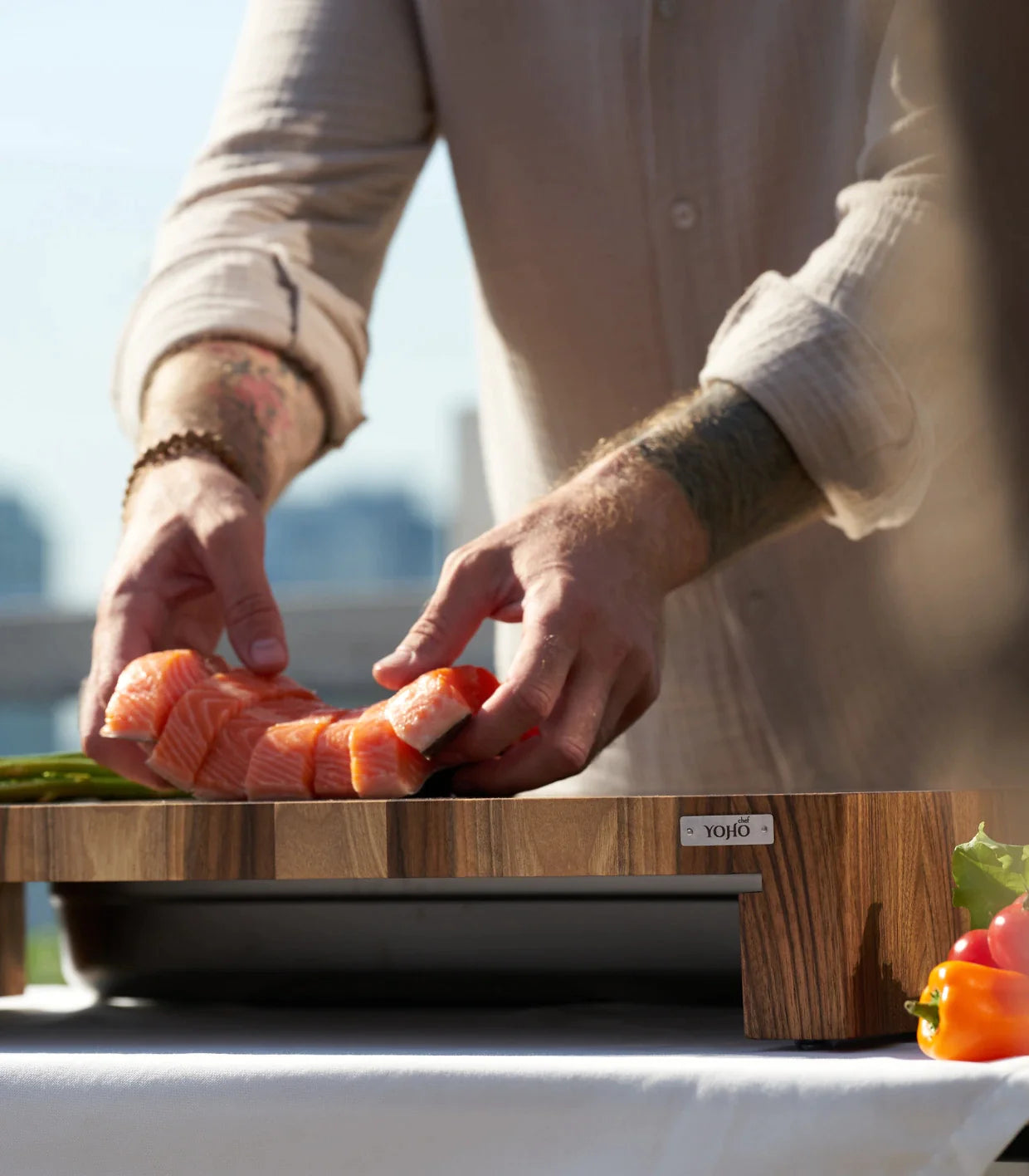 American Walnut Cutting Board With Tray Large 24"x14"