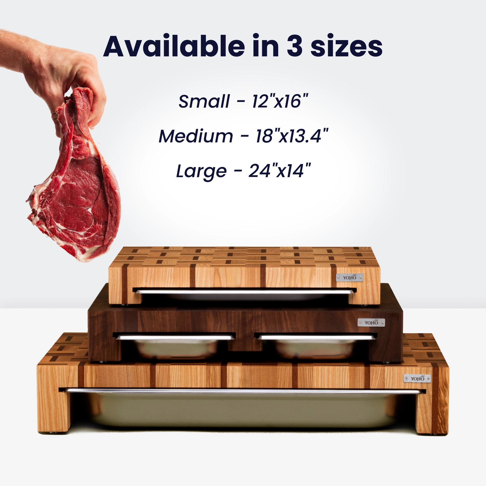 American Walnut Cutting Board With Dual Trays Medium 18"x13.4"