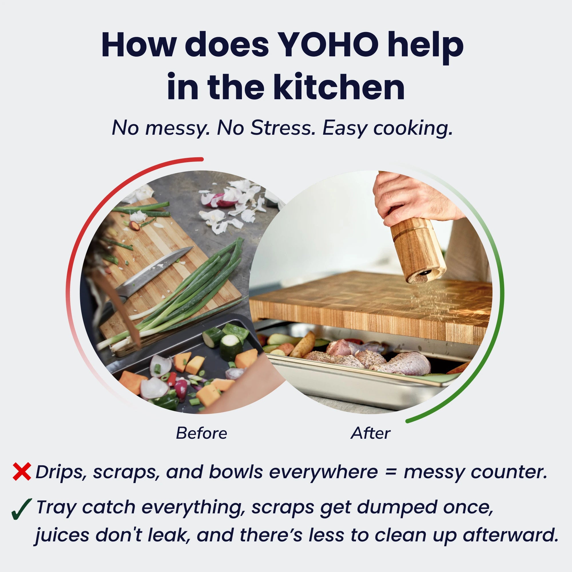 YOHO Cutting Board With Tray