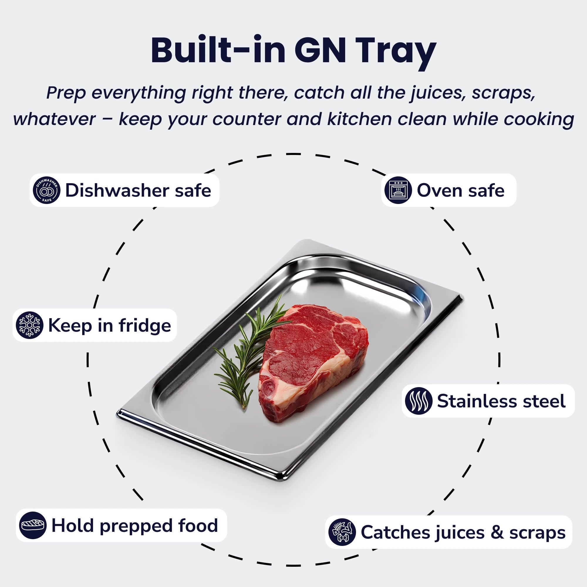 American Walnut Cutting Board With Tray Small 12"x16"