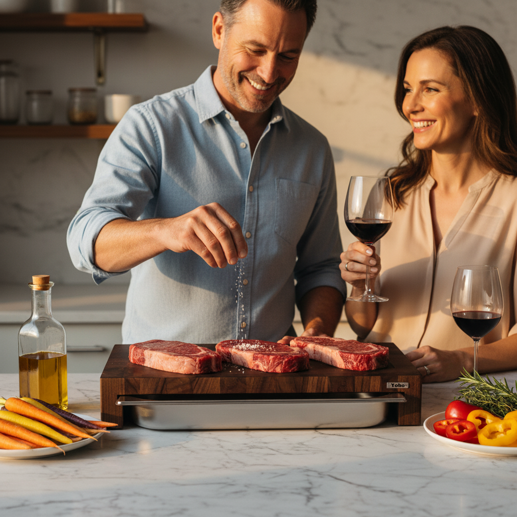 American Walnut Cutting Board With Tray Large 24"x14"
