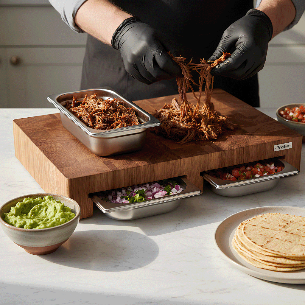Oak Cutting Board With Dual Trays Medium 18"x13.4"