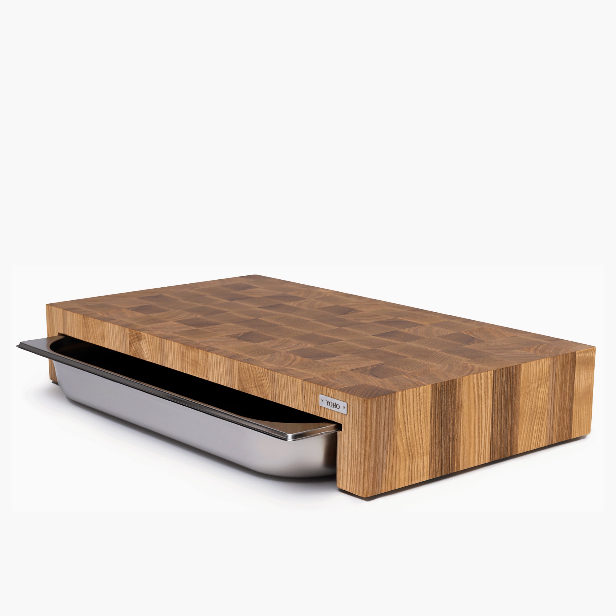 Ash Cutting Board With Tray Large 24"x14"