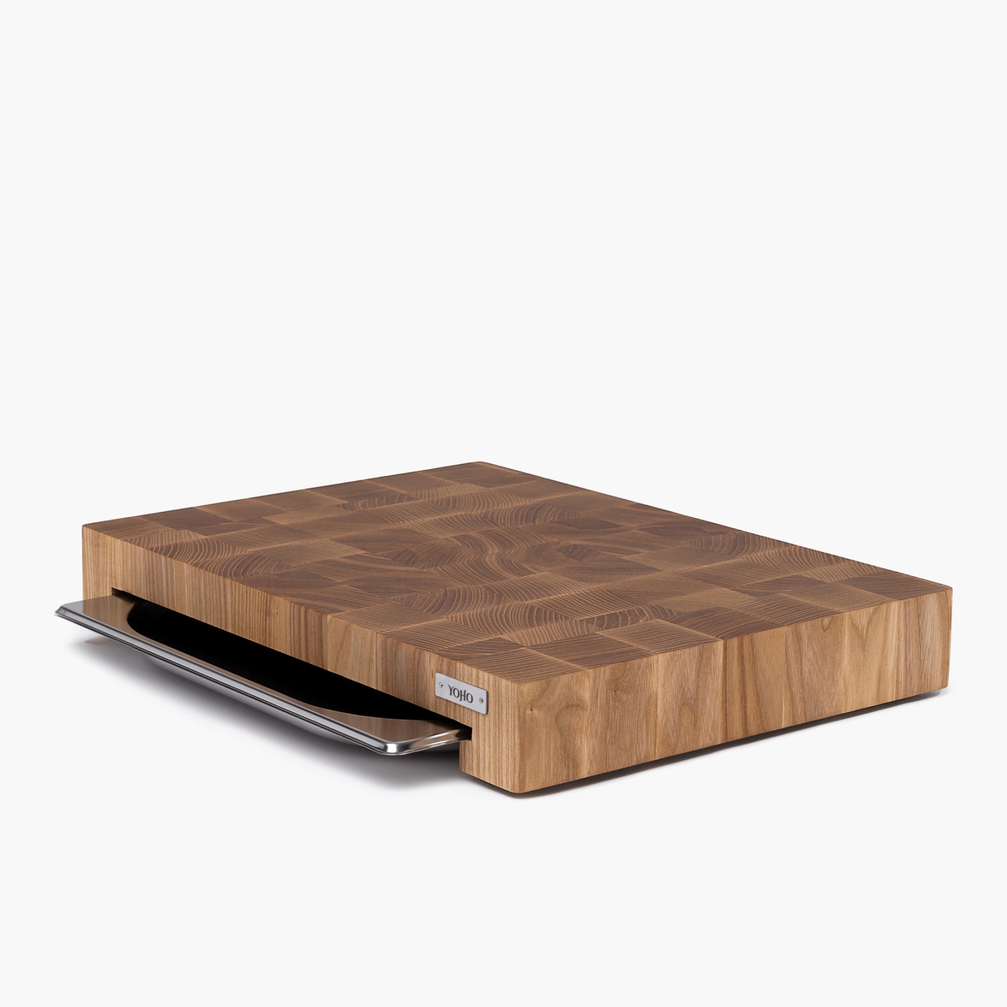 Ash Cutting Board With Tray Small 12"x16"