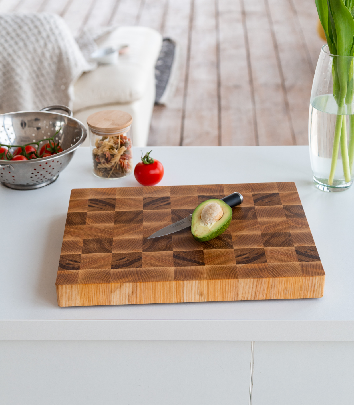 Standard End Grain Cutting Board Ash & Oak