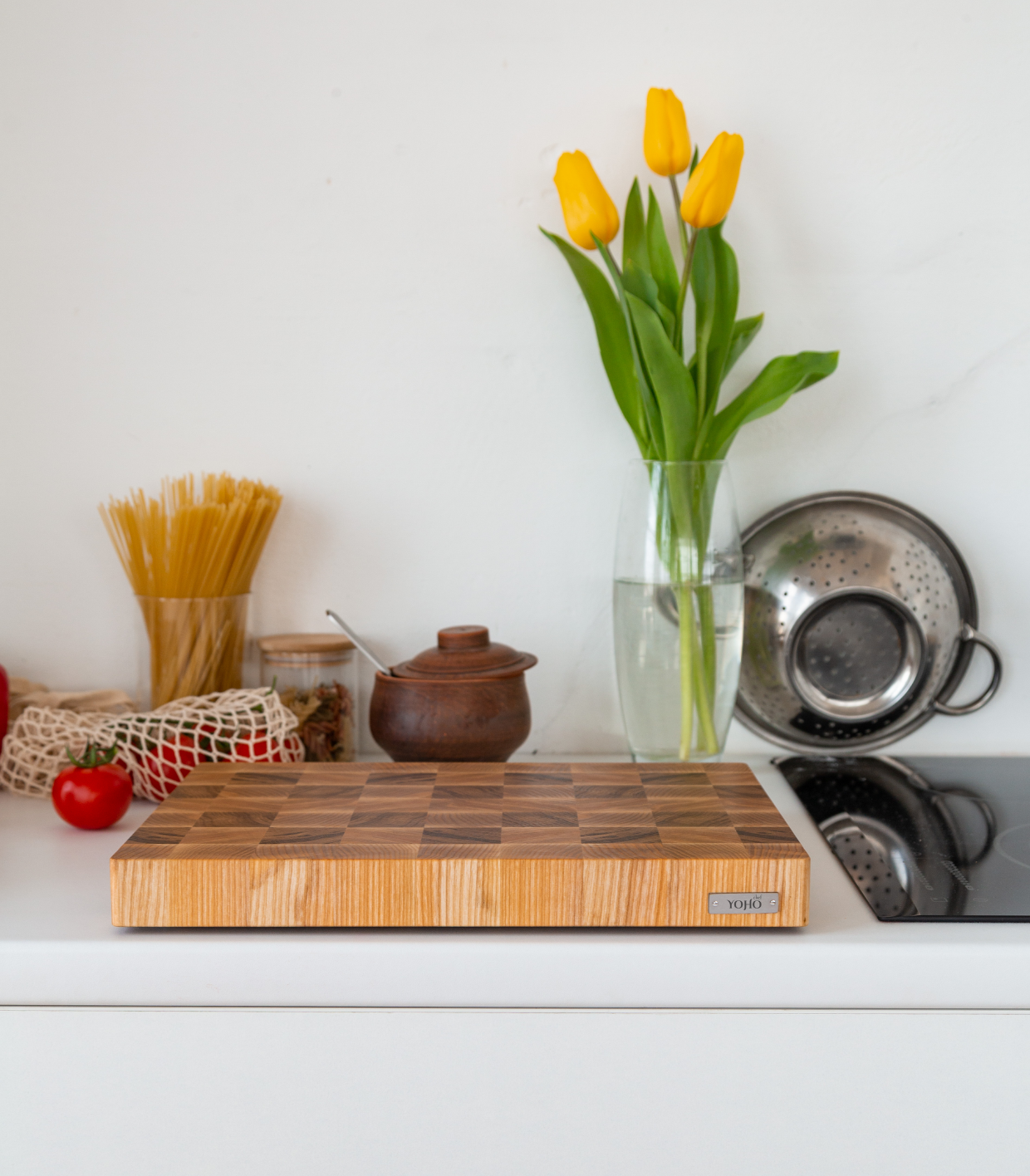 Standard End Grain Cutting Board Ash & Oak