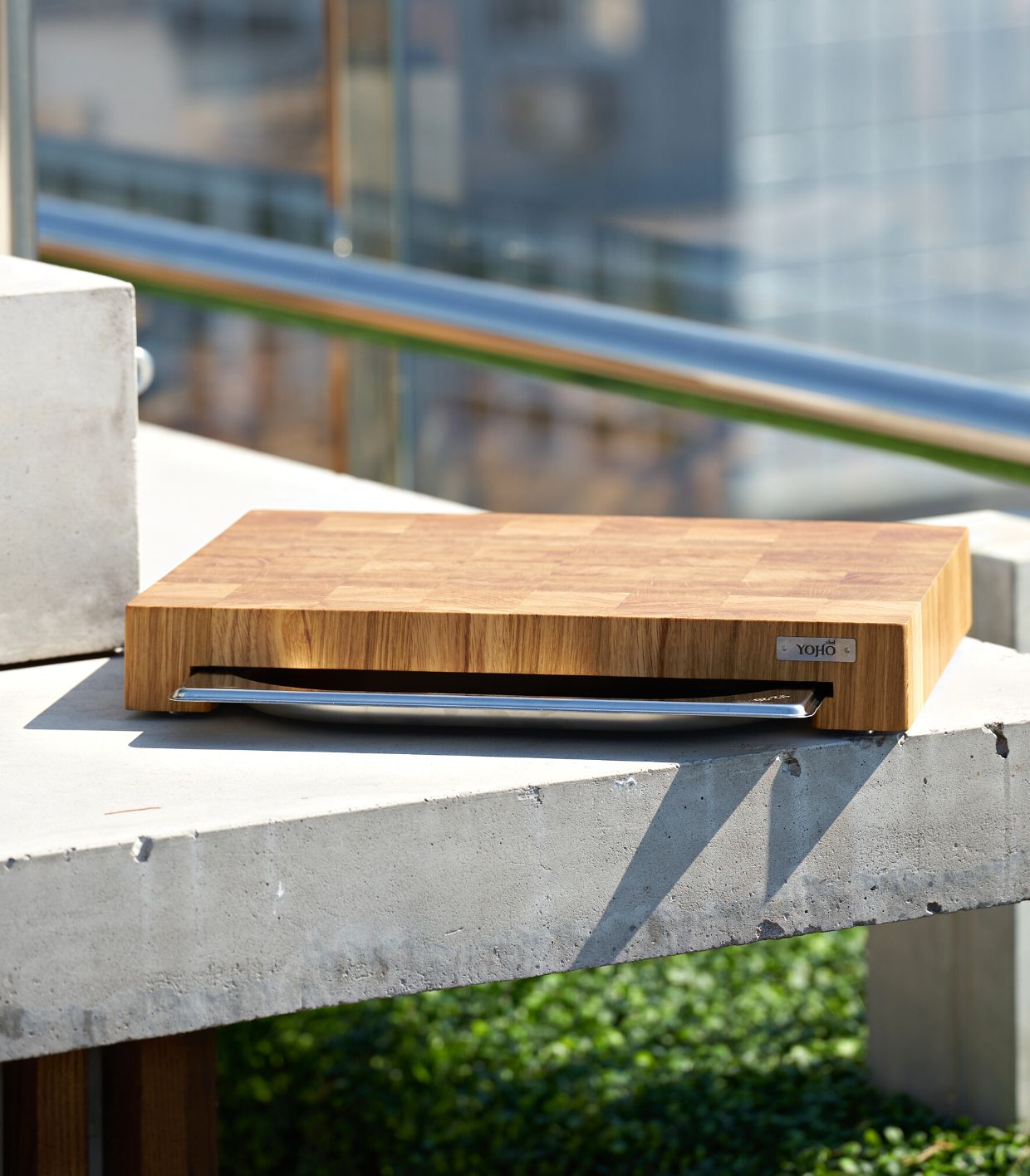 Oak Cutting Board With Tray Small 12"x16"