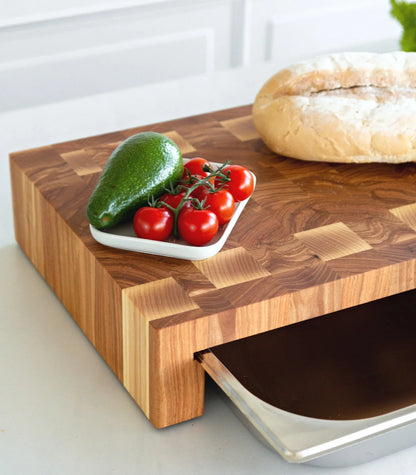 Ash Cutting Board With Tray Large 24&quot;x14&quot;