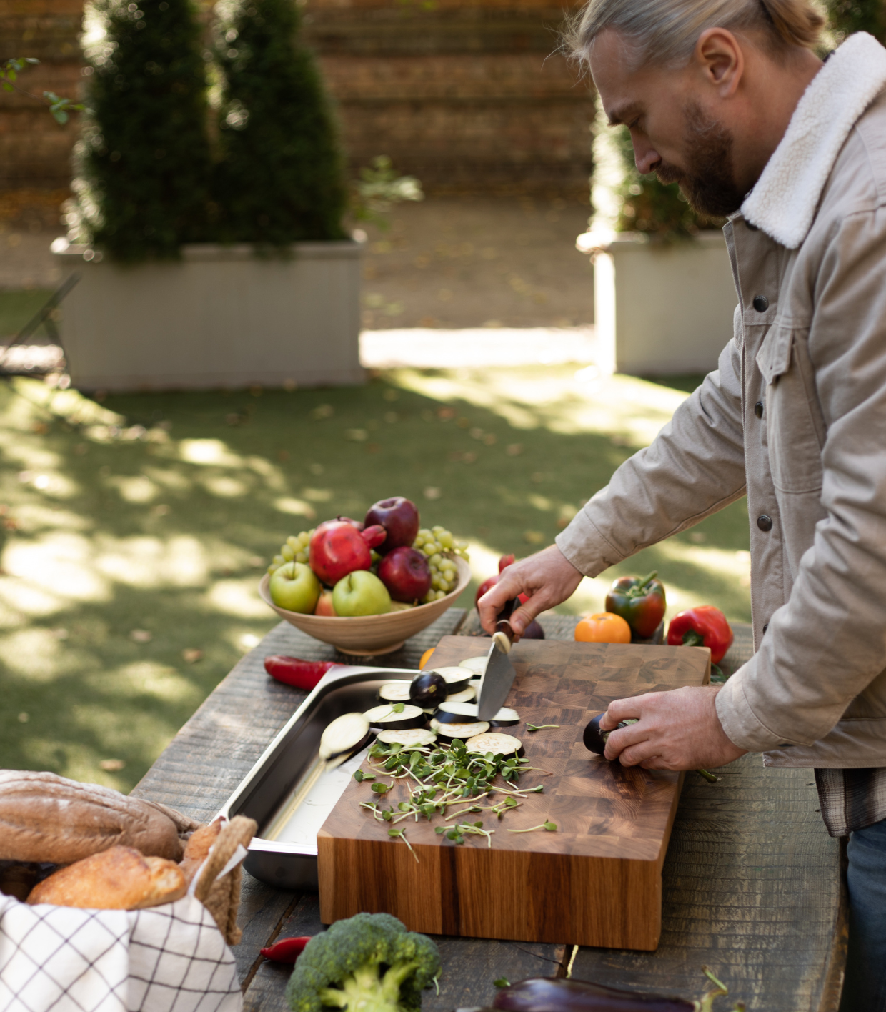 Oak Cutting Board With Tray Large 24&quot;x14&quot;