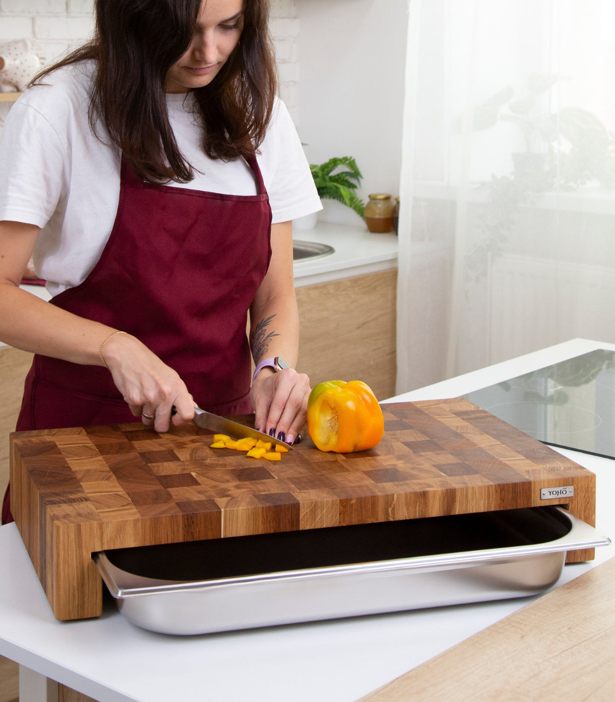 Oak Cutting Board With Tray Large 24&quot;x14&quot;