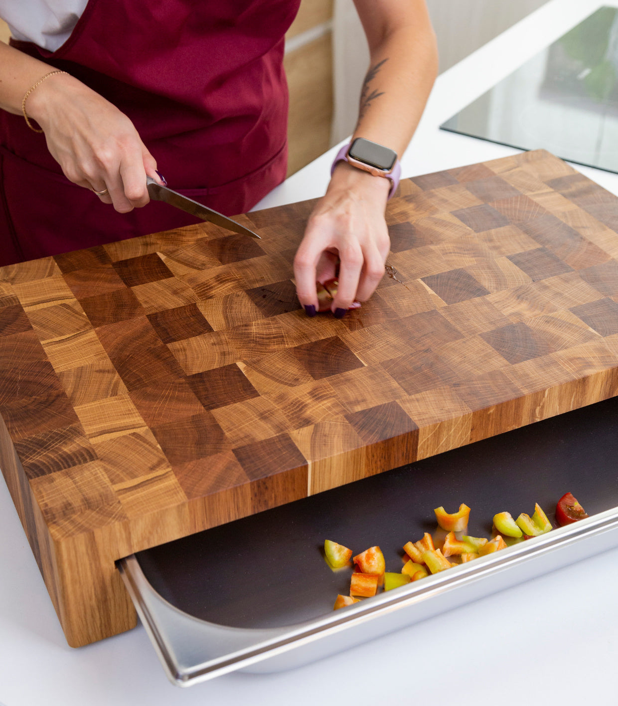 Oak Cutting Board With Tray Large 24&quot;x14&quot;