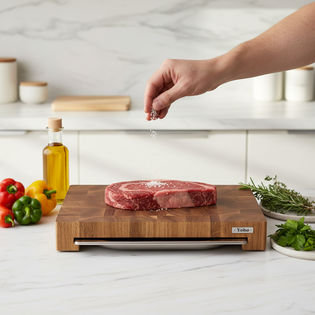 Oak Cutting Board With Tray Small 12&quot;x16&quot;