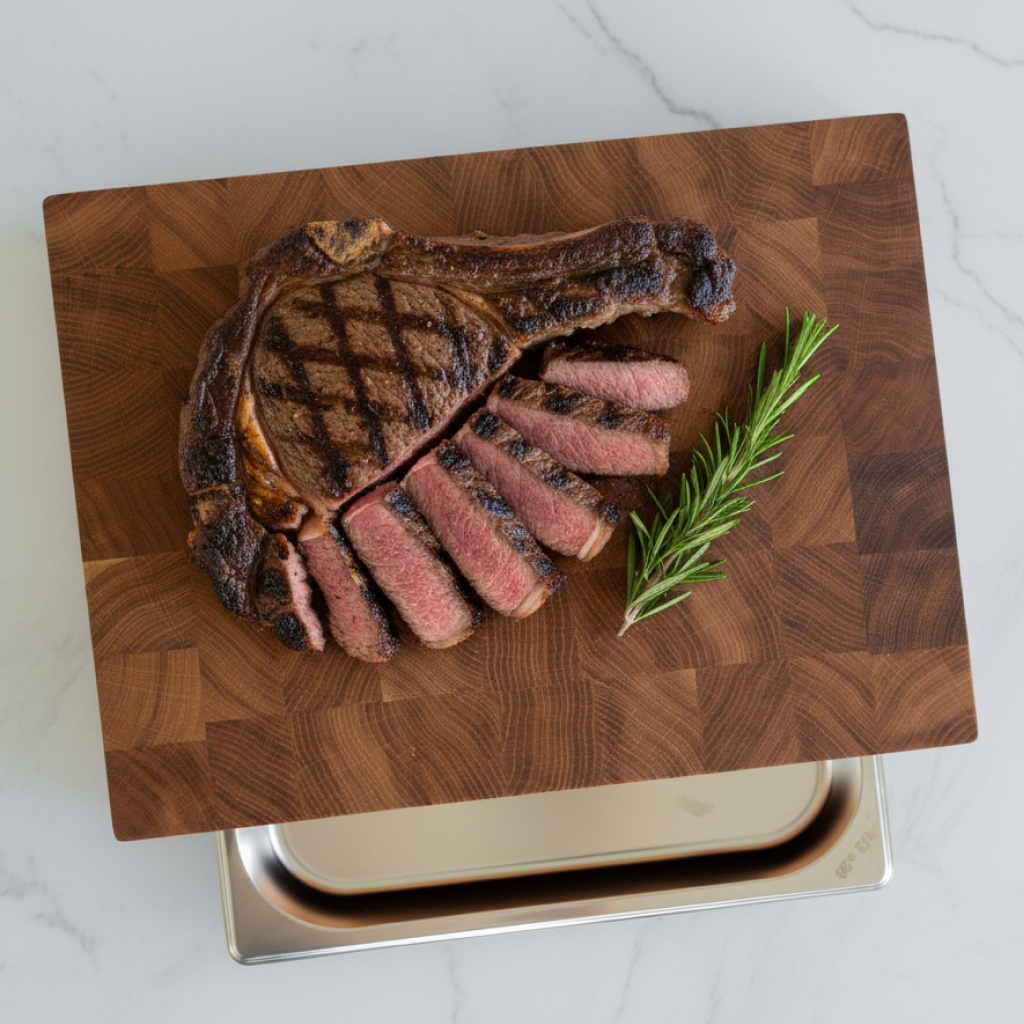 Oak Cutting Board With Tray Small 12&quot;x16&quot;
