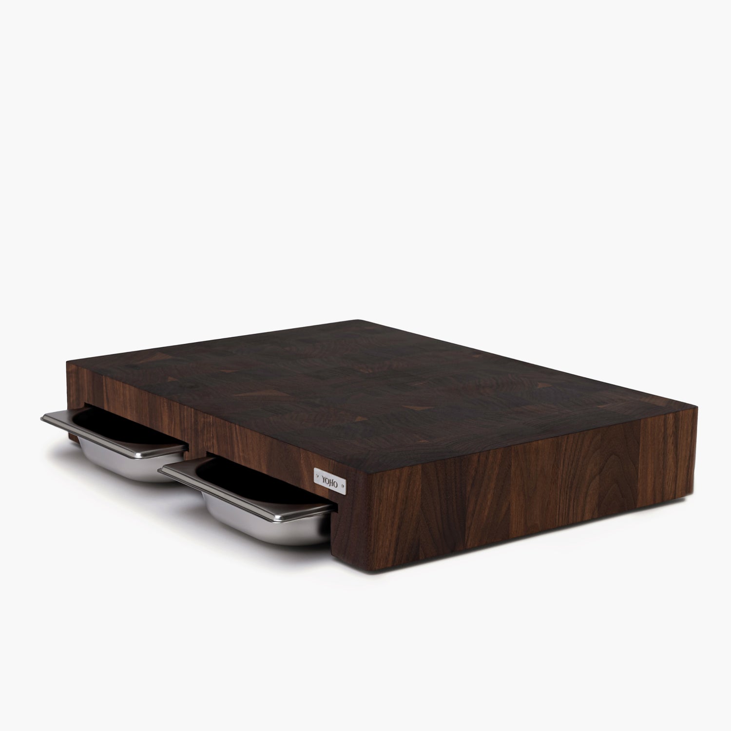 American Walnut Cutting Board With Dual Trays Medium 18&quot;x13.4&quot;