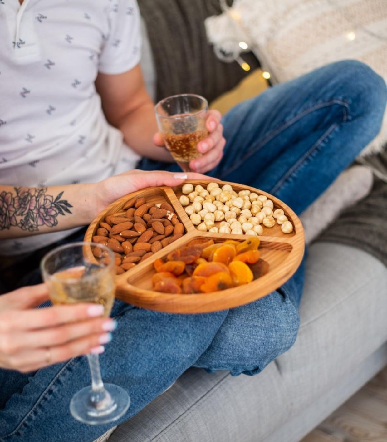 Ash Serving Platter Tray Round